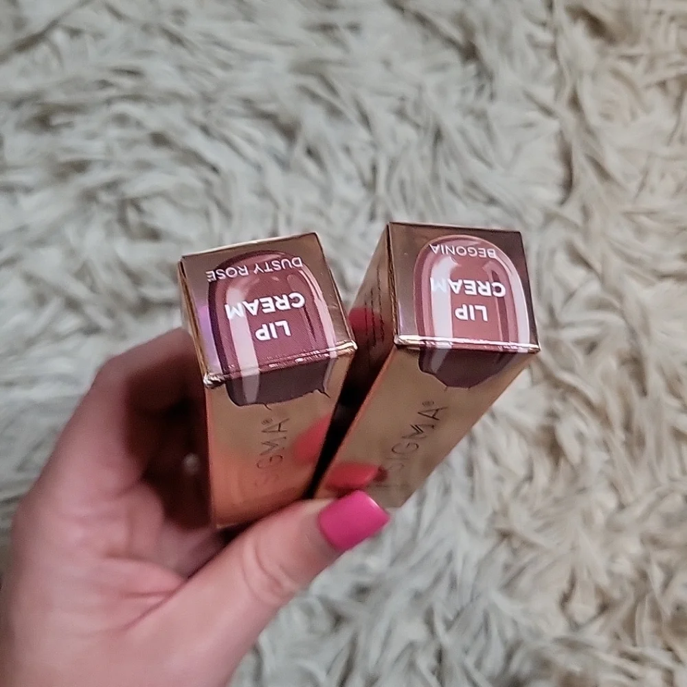 Lippy Bundle Duo Sigma Lip Cream Jojoba & Sunflower Seed Oil Begonia Dusty Rose